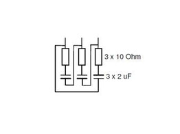 Mentor MP Netsnubber RC set  10 Ohm weerstand  3x 