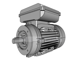 OMEC 80 Einphasiger Elektromotor - 0.75kW  4 Pole / 1500 U/min  B14S